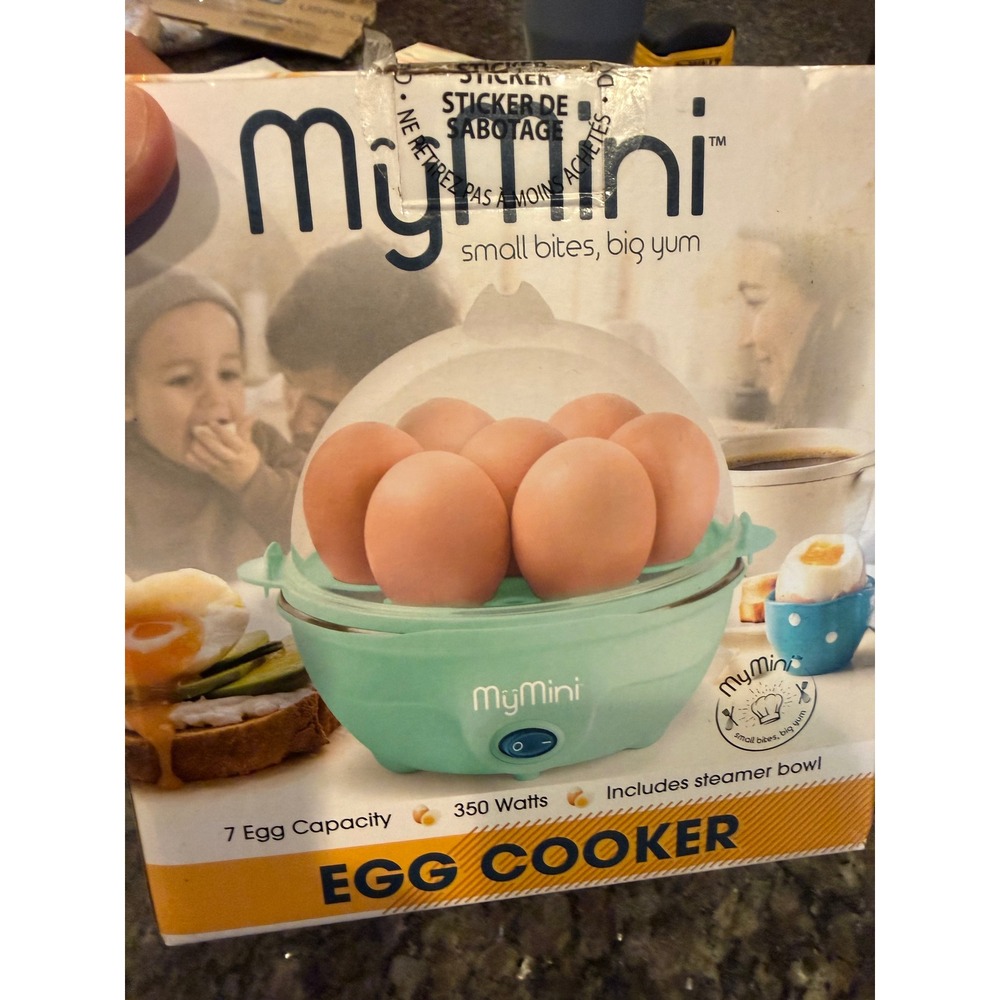 Nostalgia MyMini 7 Egg Capacity Electric Cooker Teal 350W NMEC7TEAL New